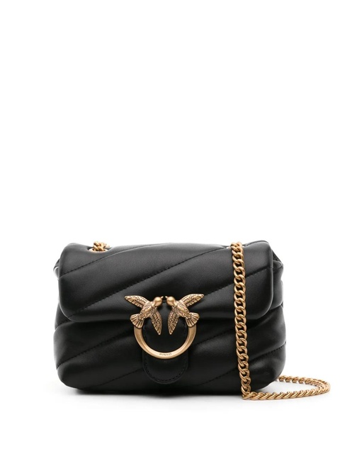 PINKO Love Baby Puff leather crossbody bag - Black - zdjęcie produktu nr 1