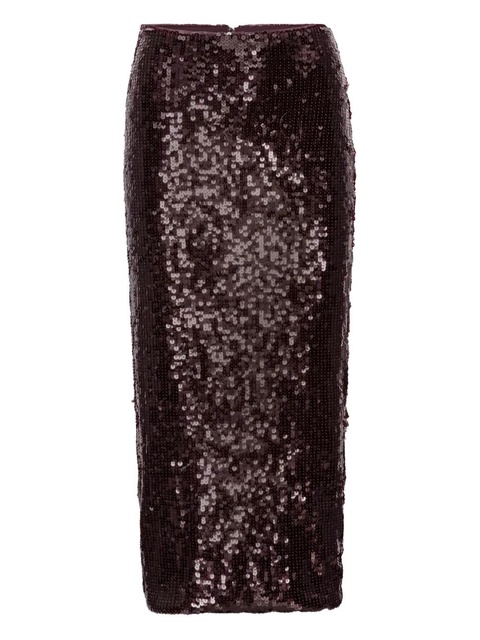 ROTATE BIRGER CHRISTENSEN sequin pencil midi skirt - Red - zdjęcie produktu nr 2