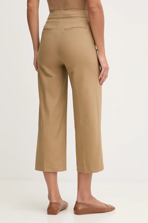 United Colors of Benetton spodnie damskie kolor zielony szerokie high waist 4SJCDF09W - zdjęcie produktu nr 2