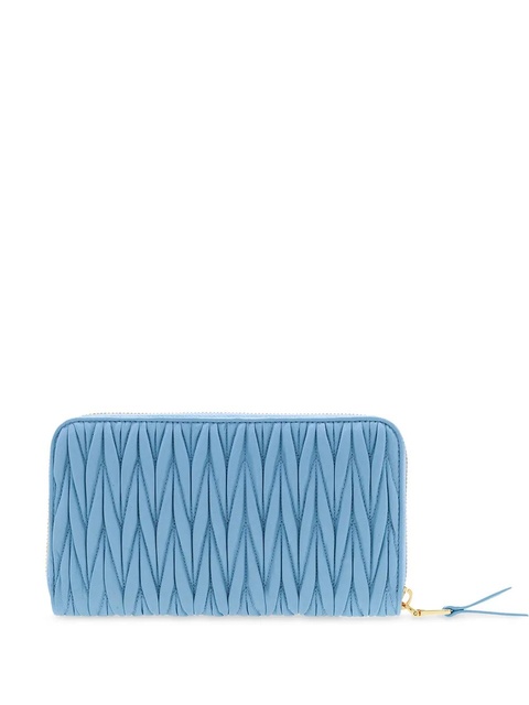 Miu Miu woven foldover wallet - Blue - zdjęcie produktu nr 1