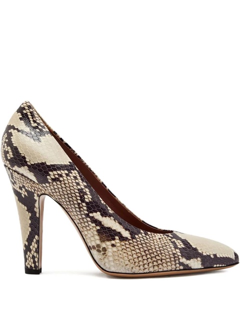 Paris Texas 100mm Elsa snake-print pumps - Neutrals - zdjęcie produktu nr 1