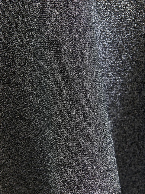 Essentiel Antwerp metallic-effect knitted mini A-line skirt - Silver - zdjęcie produktu nr 2