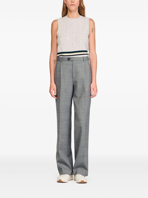 SANDRO pleated wide-leg trousers - Grey - zdjęcie produktu nr 2