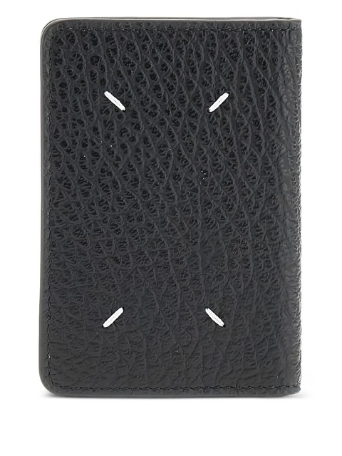 Maison Margiela textured four-stitches card holder - Black - zdjęcie produktu nr 1