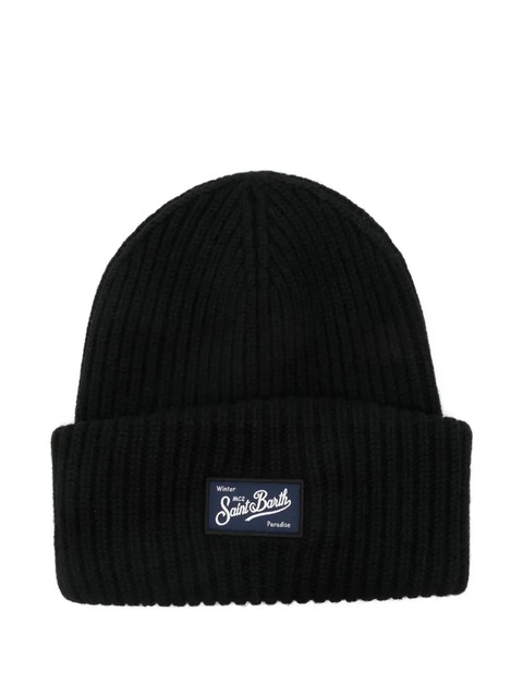 MC2 Saint Barth logo-patch beanie hat - Black - zdjęcie produktu nr 1