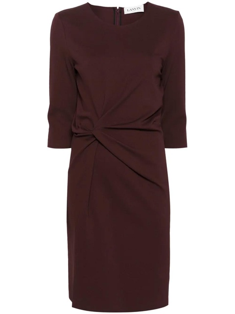 Lanvin twist-detail midi dress - Red - zdjęcie produktu nr 1