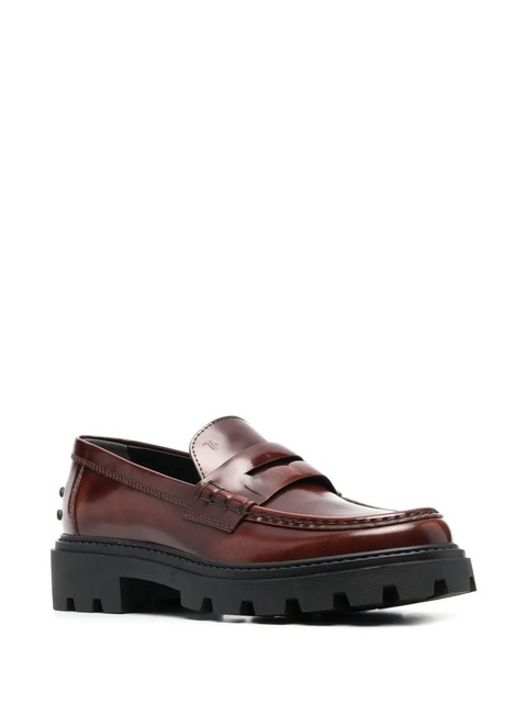 Tod's spike-stud embellished loafers - Brown - zdjęcie produktu nr 1