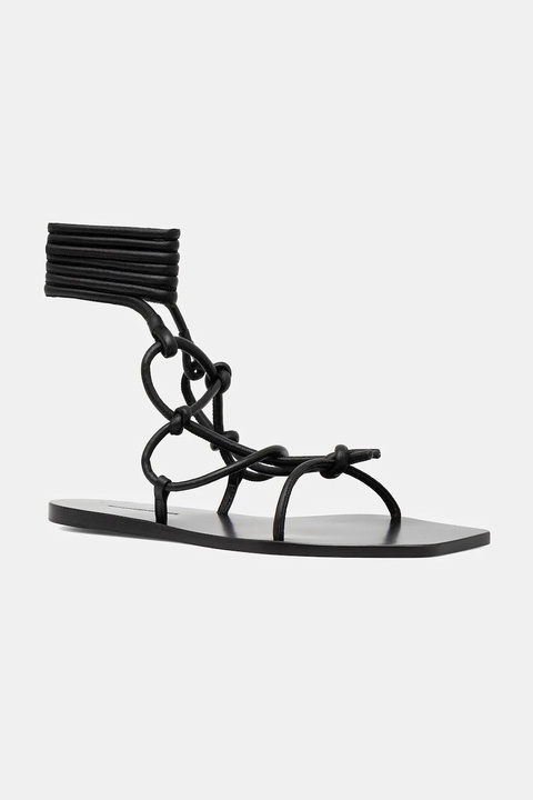 Rick Owens Lilies sandały skórzane Penta damskie kolor czarny LI01E4808 - zdjęcie produktu nr 1