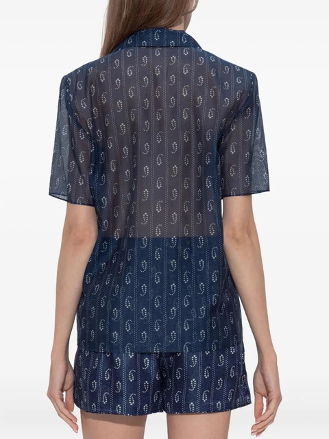 Tory Burch Camp shirt - Blue - zdjęcie produktu nr 2