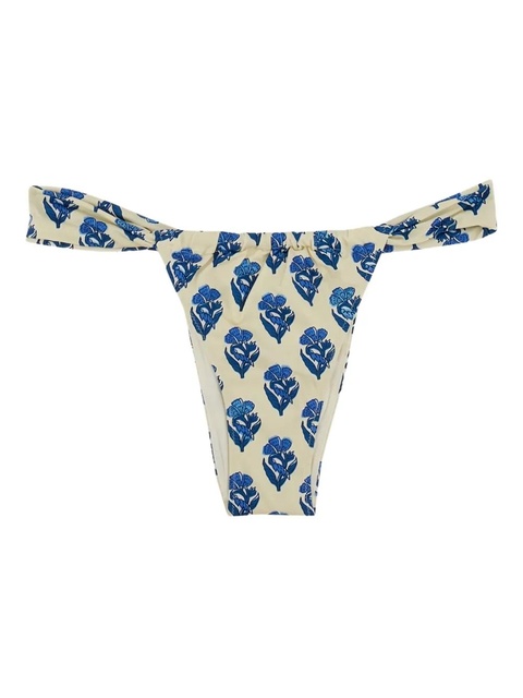 MC2 Saint Barth Noelle floral-print bikini bottoms - White - zdjęcie produktu nr 1