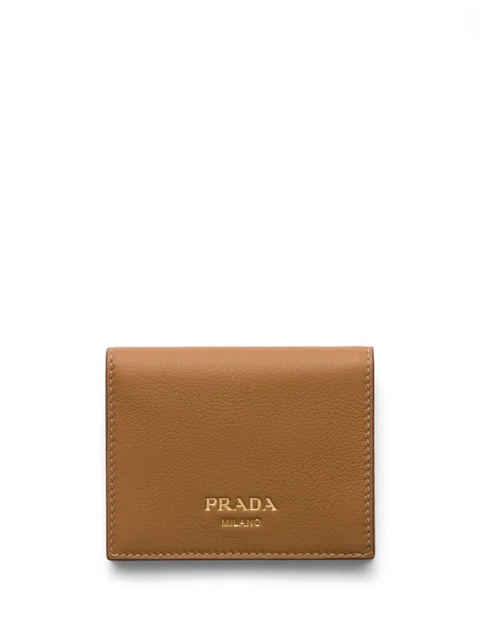 Prada embossed-logo leather wallet - Brown - zdjęcie produktu nr 1