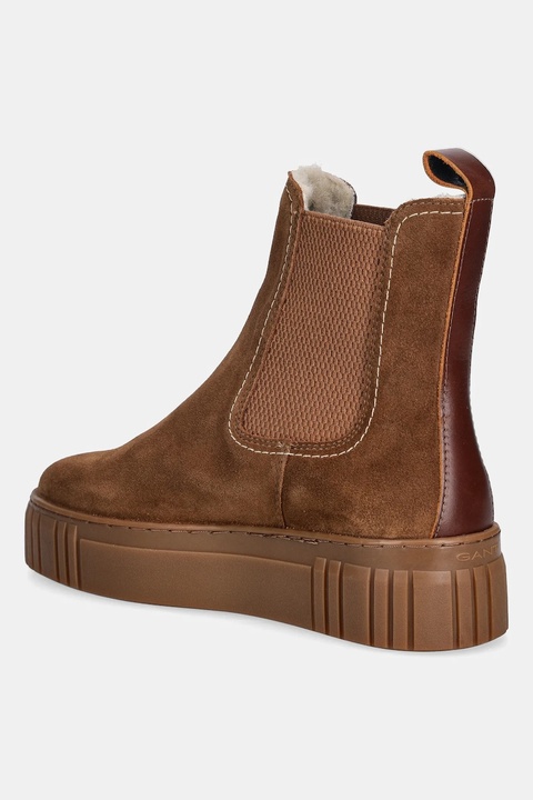 Gant sztyblety zamszowe Snowmont damskie kolor brązowy na platformie ocieplone 31553098 - zdjęcie produktu nr 1