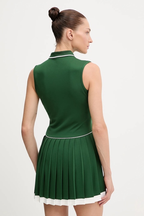 Lacoste sukienka kolor zielony mini rozkloszowana EF8582 - zdjęcie produktu nr 1