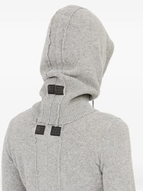 MM6 Maison Margiela knitted balaclava - Grey - zdjęcie produktu nr 2