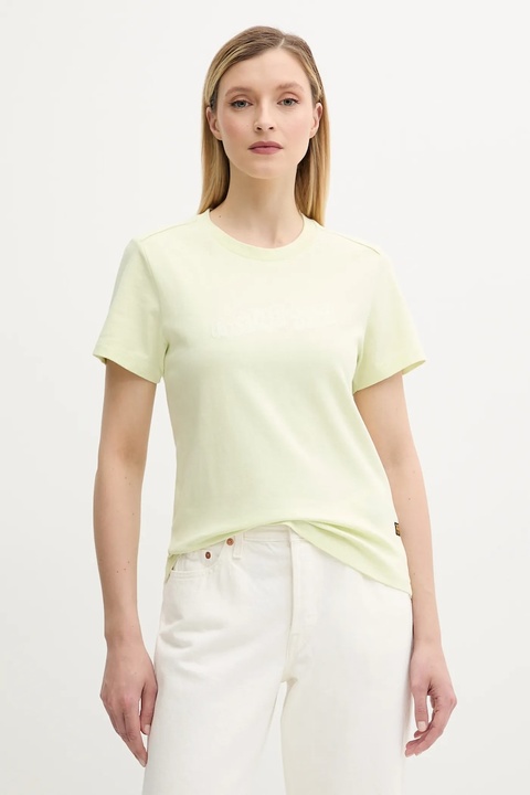 G-Star t-shirt bawełniany damski kolor zielony D26248-D101 - zdjęcie produktu nr 1