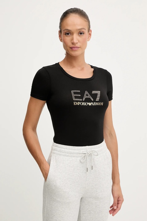 EA7 Emporio Armani t-shirt damski kolor czarny - zdjęcie produktu nr 1