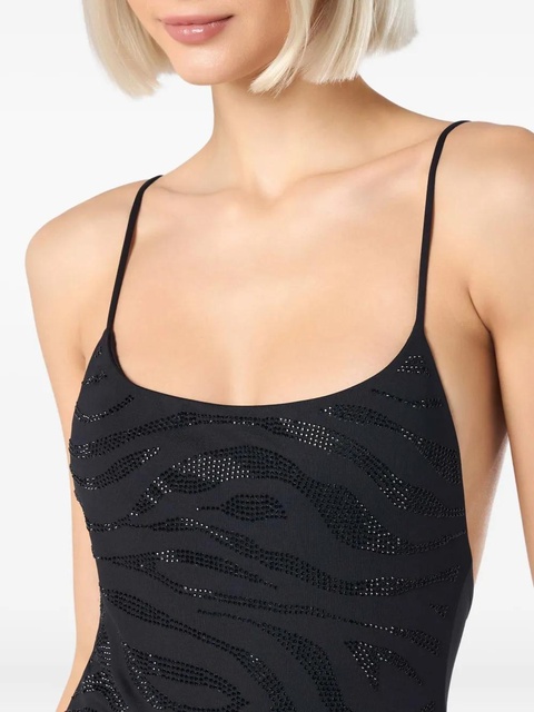 MC2 Saint Barth Cecille zebra strass swimsuit - Black - zdjęcie produktu nr 2