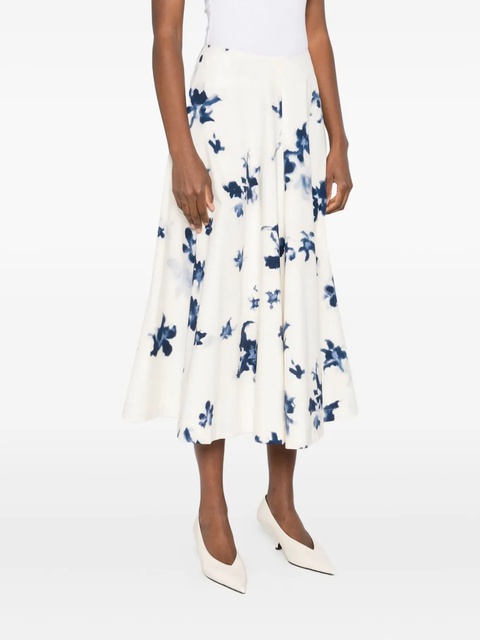 Altuzarra floral-print midi skirt - White - zdjęcie produktu nr 2