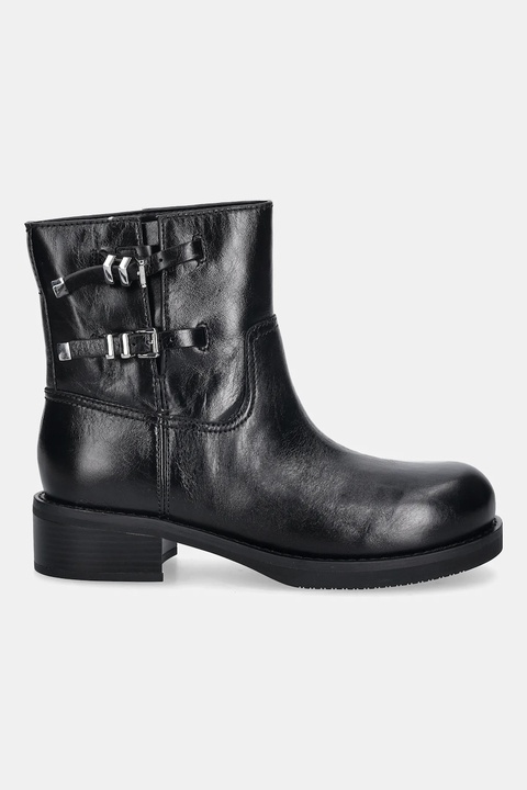 MICHAEL Michael Kors botki skórzane Darrington damskie kolor czarny na płaskim obcasie 40F5DTFE5L.001 - zdjęcie produktu nr 2