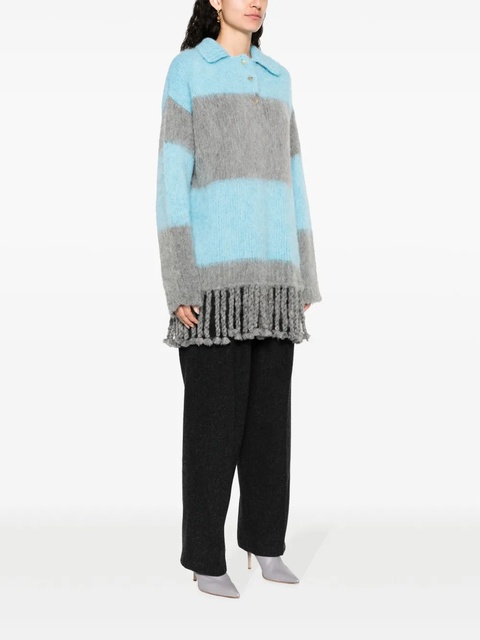 ETRO fringed-edge sweater minidress - Grey - zdjęcie produktu nr 2