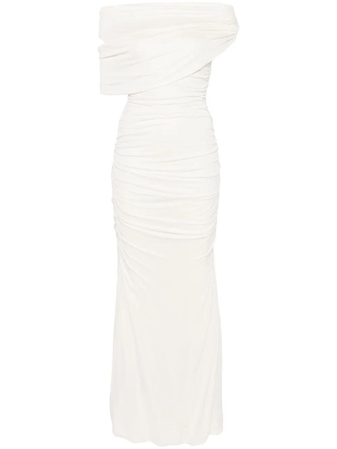 Blumarine ruched maxi dress - White - zdjęcie produktu nr 1