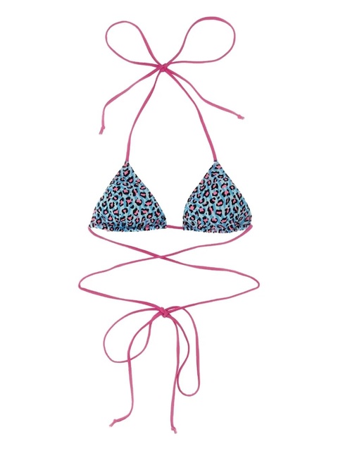 MC2 Saint Barth animal-print bikini top - Blue - zdjęcie produktu nr 2