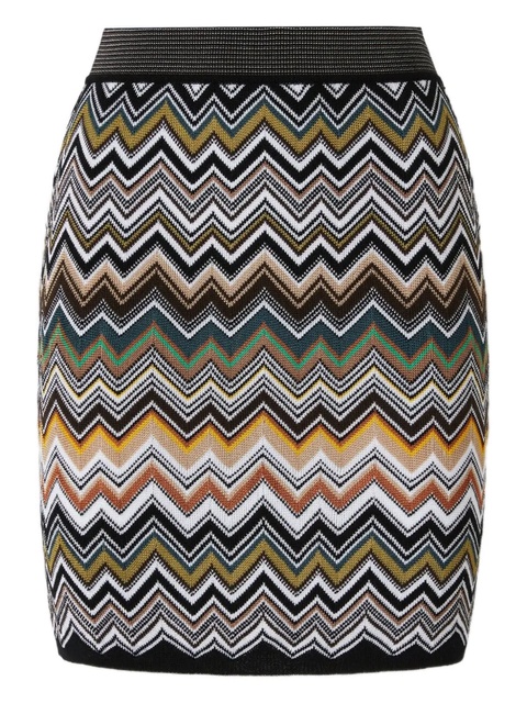 Missoni zigzag-pattern mini skirt - Black - zdjęcie produktu nr 1