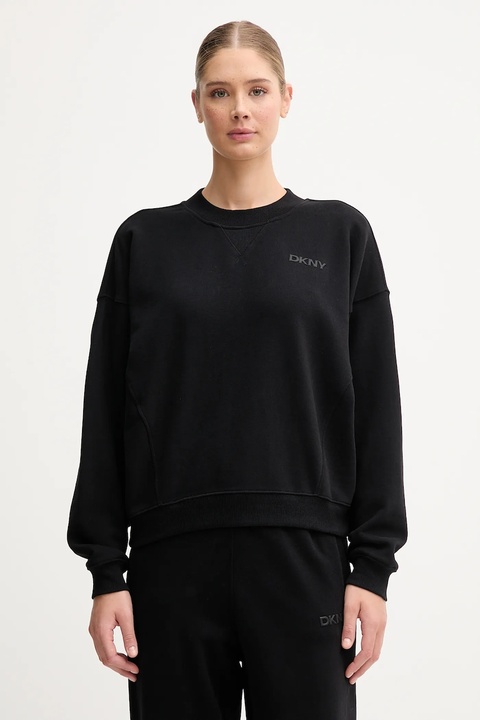 Dkny bluza bawełniana damska kolor czarny gładka DP5T1406 - zdjęcie produktu nr 1