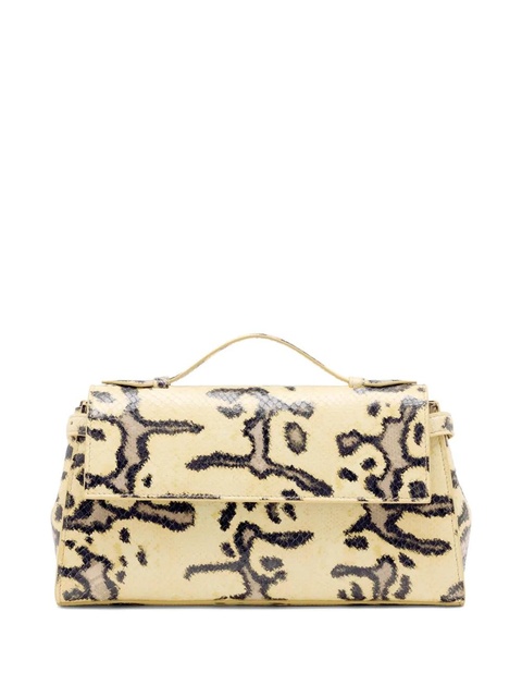Proenza Schouler Tate python-print clutch bag - Neutrals - zdjęcie produktu nr 1