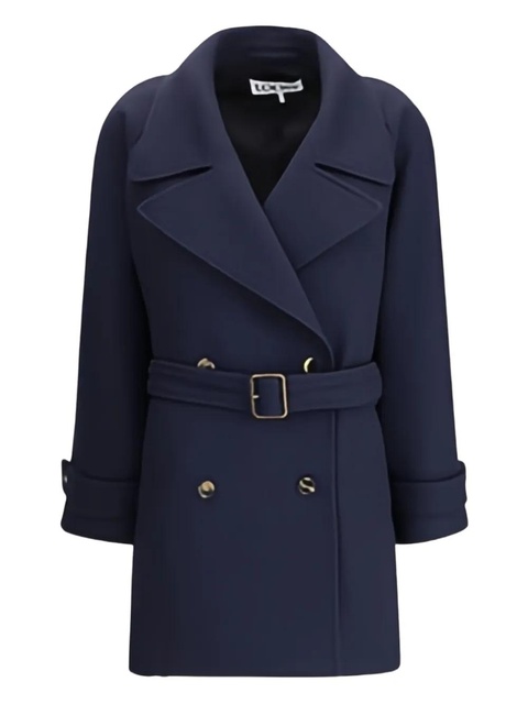 LOEWE button belt double breasted peacoat - Blue - zdjęcie produktu nr 1