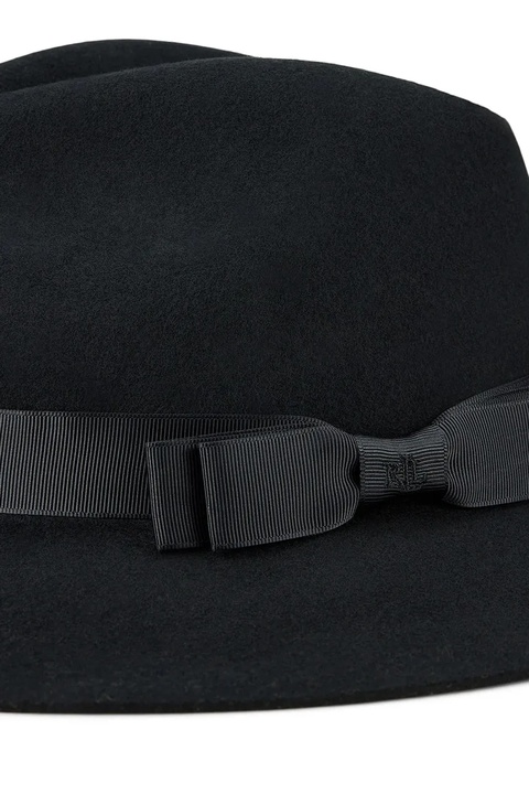 Lauren Ralph Lauren kapelusz wełniany kolor czarny 454P04549 - zdjęcie produktu nr 2