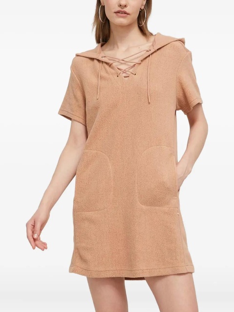 UGG hooded lace-up mini dress - Neutrals - zdjęcie produktu nr 1