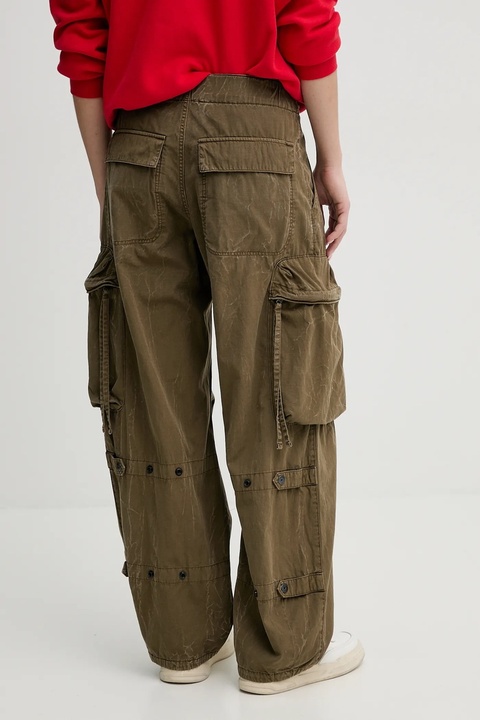 G-Star spodnie damskie kolor zielony fason cargo high waist D26433-D385 - zdjęcie produktu nr 2