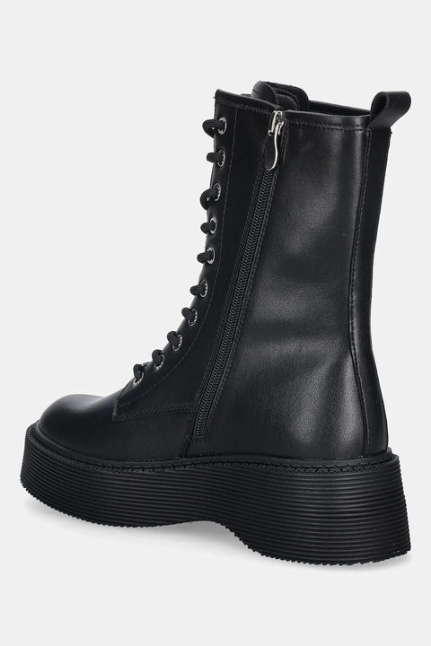 GOE botki skórzane damskie kolor czarny na platformie SS2N4130 BLACK - zdjęcie produktu nr 2