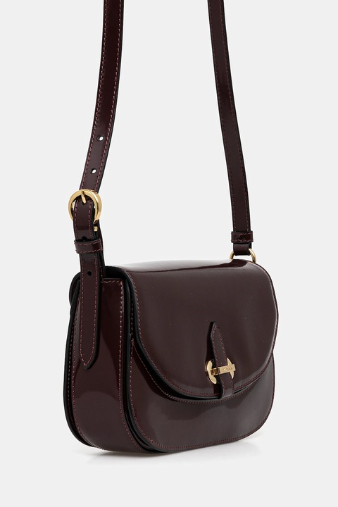 Pollini torebka skórzana kolor bordowy PC4403PP0N QB1 - zdjęcie produktu nr 2