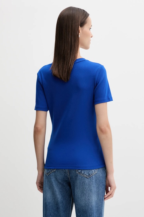 Tommy Hilfiger t-shirt bawełniany damski kolor niebieski WW0WW40584 - zdjęcie produktu nr 2