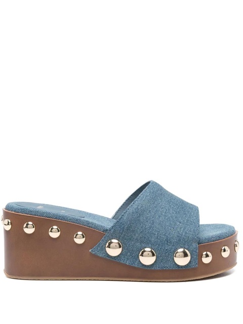 Maje 65mm denim sandals - Blue - zdjęcie produktu nr 1