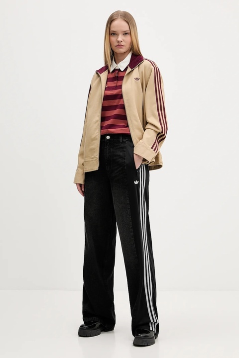 adidas Originals longsleeve bawełniany LS GFX POLO kolor czerwony KF2323 - zdjęcie produktu nr 2