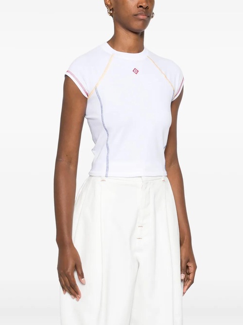 Casablanca raglan-sleeves T-shirt - White - zdjęcie produktu nr 2