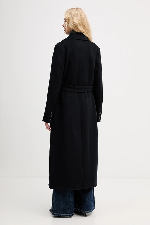 Blugirl Blumarine płaszcz z dodatkiem wełny kolor granatowy RF5242.T221A - zdjęcie produktu nr 2