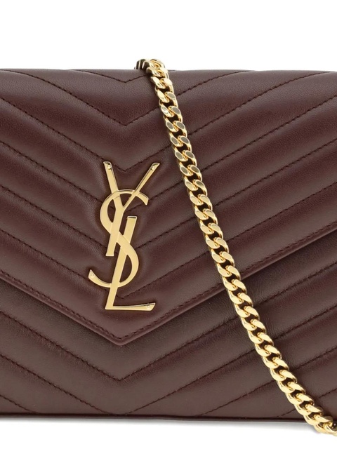 Saint Laurent Cassandre chevron logo shoulder bag - Red - zdjęcie produktu nr 2