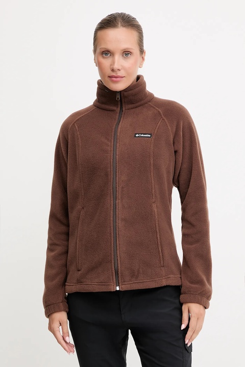 Columbia bluza sportowa Benton Springs kolor brązowy gładka 1372111 - zdjęcie produktu nr 1