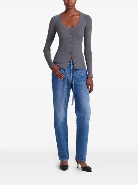 Altuzarra Jones logo-embroidered cashmere cardigan - Grey - zdjęcie produktu nr 2