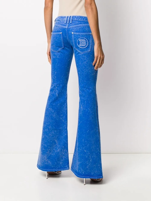 Balmain low rise flared jeans - Blue - zdjęcie produktu nr 2