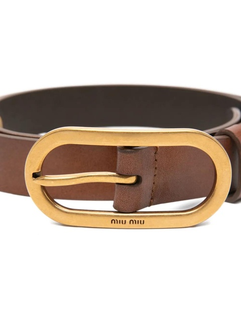 Miu Miu oval buckle belt - Brown - zdjęcie produktu nr 2