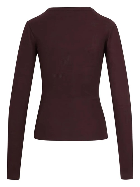 AGOLDE Pierce cut-out longsleeve T-shirt - Brown - zdjęcie produktu nr 1