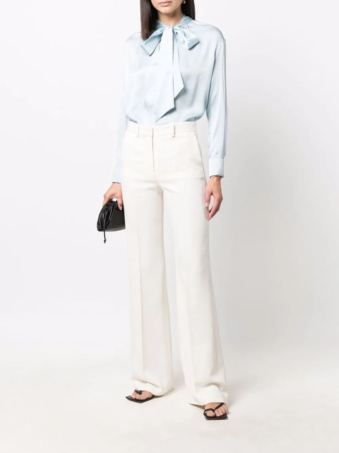 Lanvin ribbon-fastened silk blouse - Blue - zdjęcie produktu nr 2