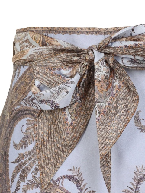 ZIMMERMANN paisley-print belted shorts - Purple - zdjęcie produktu nr 2