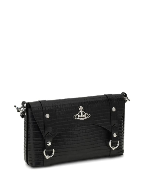 Vivienne Westwood Kimmy crocodile-effect cross body bag - Black - zdjęcie produktu nr 1