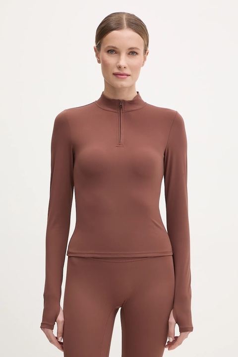 JOYINME longsleeve do jogi Motion kolor brązowy z półgolfem Motion - zdjęcie produktu nr 1